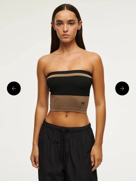 P.E Nation Tops - P.E Nation NWT Restore Strapless Top In Fossil